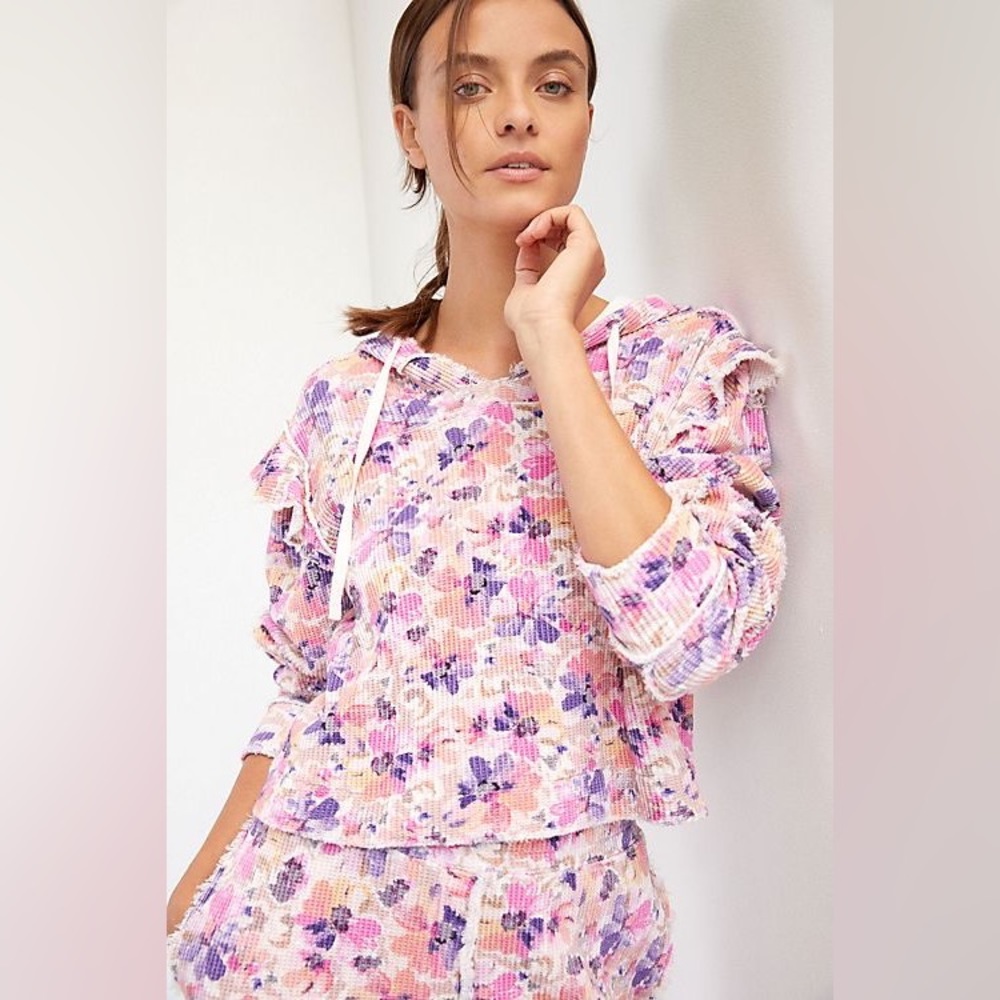LoveShackFancy Floral Hoodie and Skirt